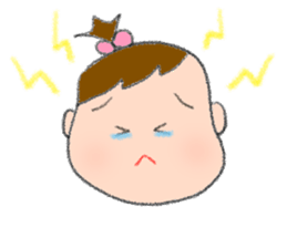 Expression of girl 2 sticker #2965556