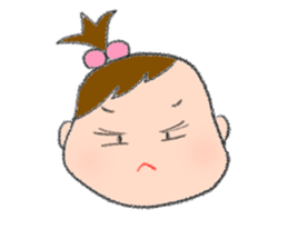 Expression of girl 2 sticker #2965558