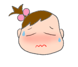 Expression of girl 2 sticker #2965566