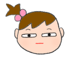 Expression of girl 2 sticker #2965586