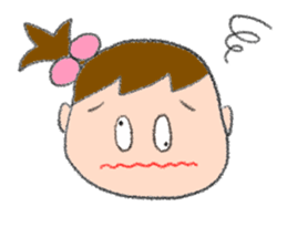 Expression of girl 2 sticker #2965591