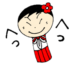 wooden doll female high school student sticker #2966997