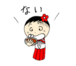 wooden doll female high school student sticker #2966998