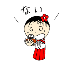 wooden doll female high school student sticker #2966998