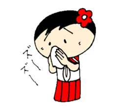 wooden doll female high school student sticker #2966999