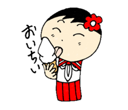 wooden doll female high school student sticker #2967001