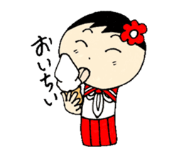 wooden doll female high school student sticker #2967001