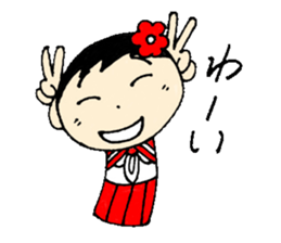 wooden doll female high school student sticker #2967002