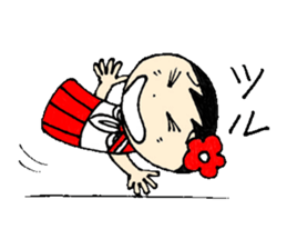 wooden doll female high school student sticker #2967007