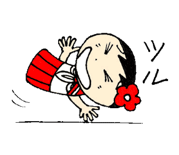 wooden doll female high school student sticker #2967007