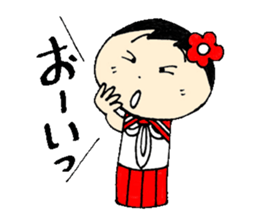 wooden doll female high school student sticker #2967009