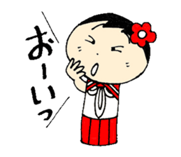 wooden doll female high school student sticker #2967009