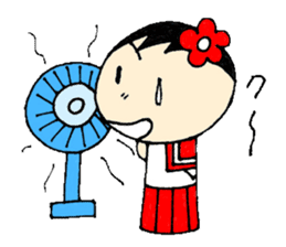 wooden doll female high school student sticker #2967012