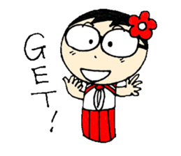 wooden doll female high school student sticker #2967014