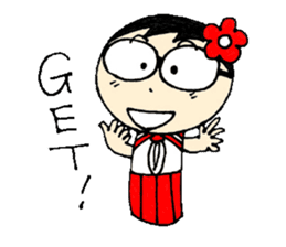 wooden doll female high school student sticker #2967014