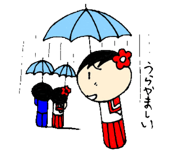 wooden doll female high school student sticker #2967015