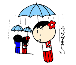 wooden doll female high school student sticker #2967015