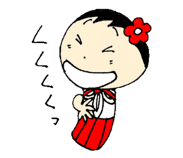 wooden doll female high school student sticker #2967016