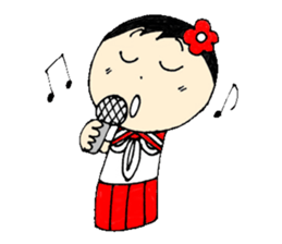 wooden doll female high school student sticker #2967017