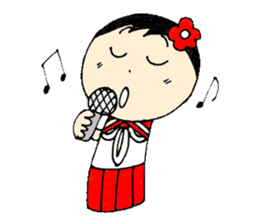 wooden doll female high school student sticker #2967017