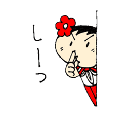 wooden doll female high school student sticker #2967025