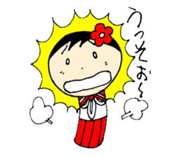 wooden doll female high school student sticker #2967026