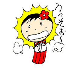 wooden doll female high school student sticker #2967026