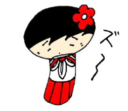 wooden doll female high school student sticker #2967027