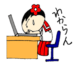 wooden doll female high school student sticker #2967029