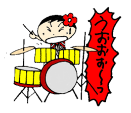 wooden doll female high school student sticker #2967031