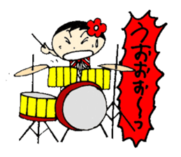 wooden doll female high school student sticker #2967031