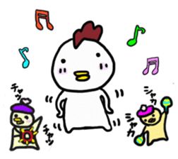 Fun chicken and chick sticker #2967519