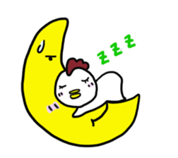 Fun chicken and chick sticker #2967531