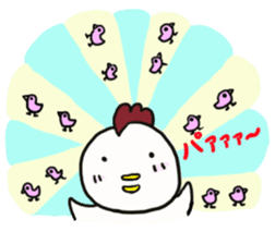 Fun chicken and chick sticker #2967538