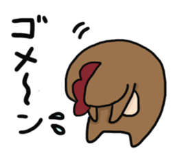 Fun chicken and chick sticker #2967553