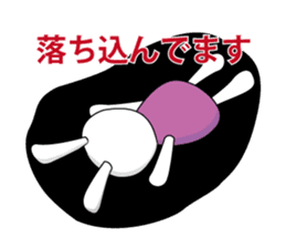 Moe-chan and her stuffed rabbit sticker #2967693