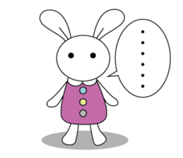 Moe-chan and her stuffed rabbit sticker #2967695