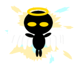 black mini angel sticker #2970235