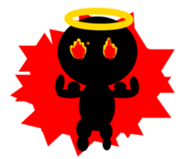 black mini angel sticker #2970237
