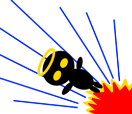 black mini angel sticker #2970247