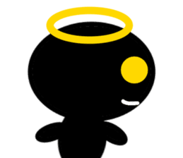 black mini angel sticker #2970254