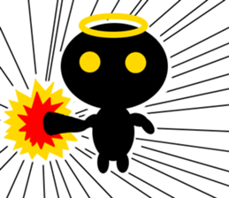 black mini angel sticker #2970257