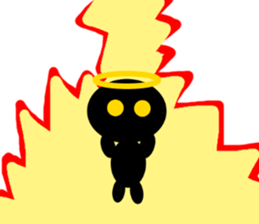 black mini angel sticker #2970264