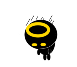 black mini angel sticker #2970265