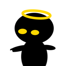 black mini angel sticker #2970273