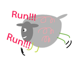 Chubby sheep sticker #2971115