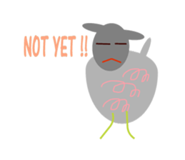 Chubby sheep sticker #2971118