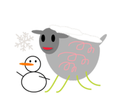 Chubby sheep sticker #2971119