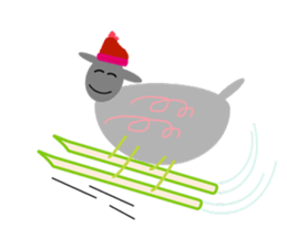 Chubby sheep sticker #2971121