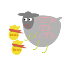 Chubby sheep sticker #2971129